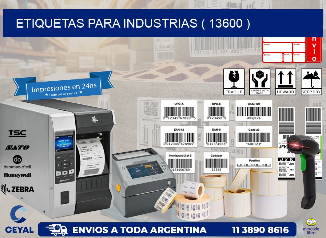 ETIQUETAS PARA INDUSTRIAS ( 13600 )