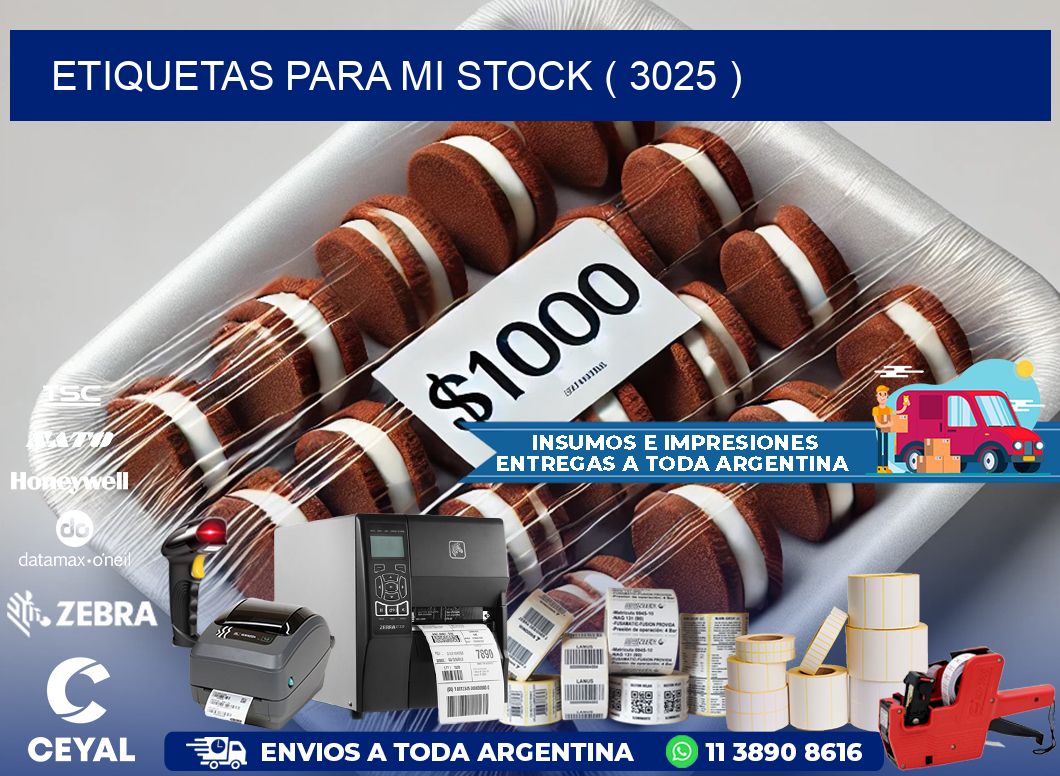 ETIQUETAS PARA MI STOCK ( 3025 )