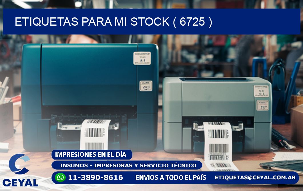 ETIQUETAS PARA MI STOCK ( 6725 )