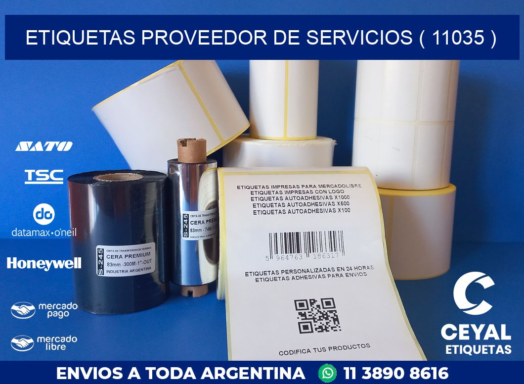 ETIQUETAS PROVEEDOR DE SERVICIOS ( 11035 )