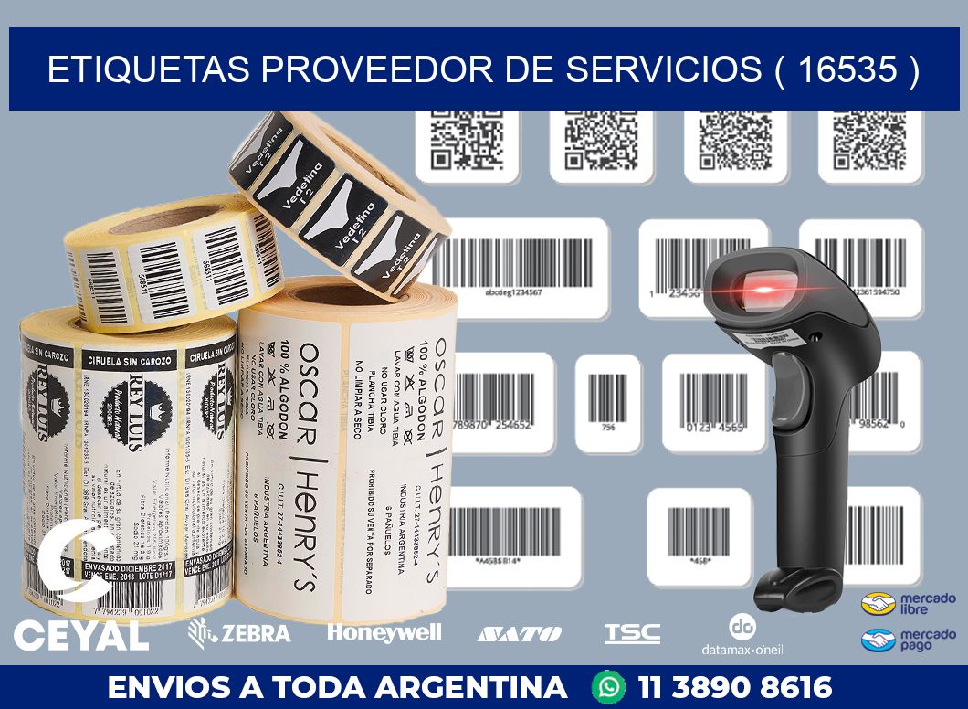 ETIQUETAS PROVEEDOR DE SERVICIOS ( 16535 )