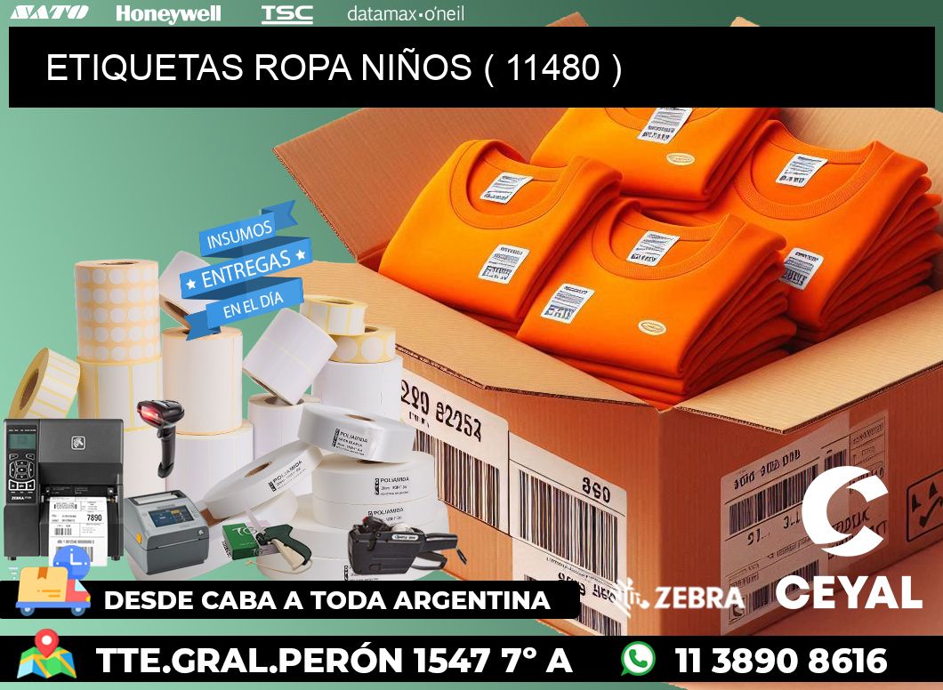 ETIQUETAS ROPA NIÑOS ( 11480 )