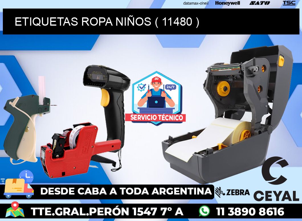 ETIQUETAS ROPA NIÑOS ( 11480 )