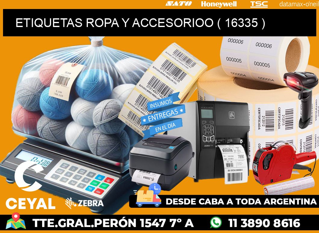 ETIQUETAS ROPA Y ACCESORIOO ( 16335 )