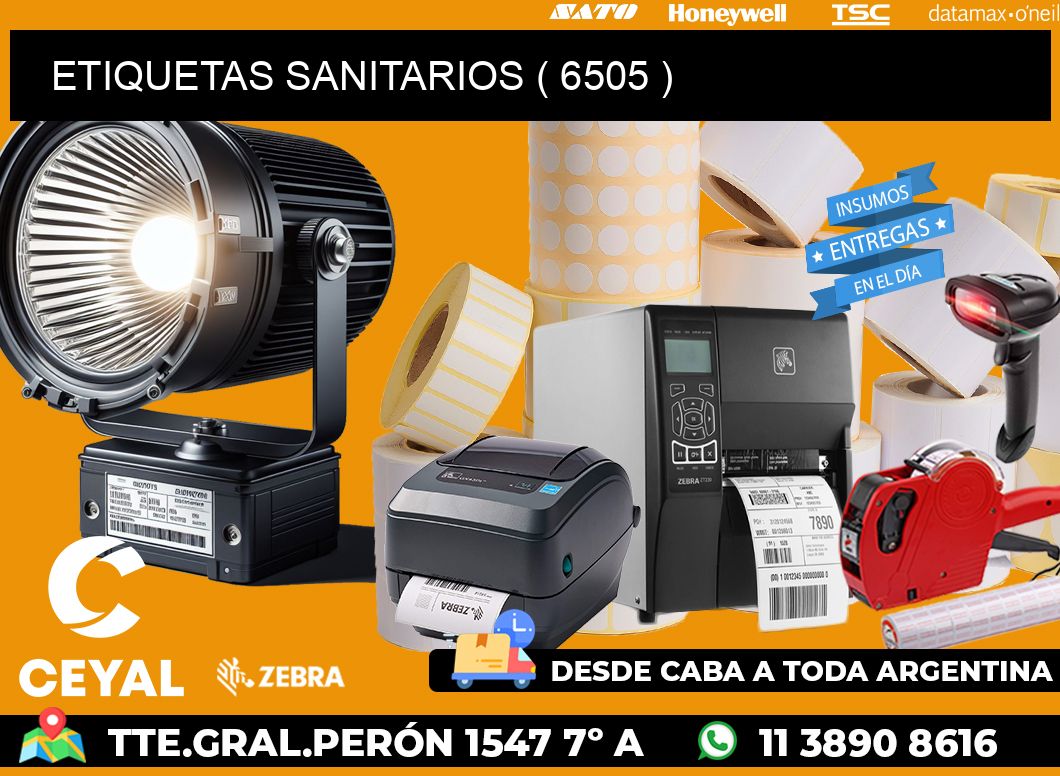 ETIQUETAS SANITARIOS ( 6505 )