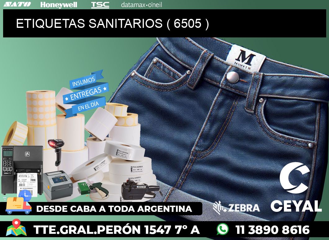 ETIQUETAS SANITARIOS ( 6505 )