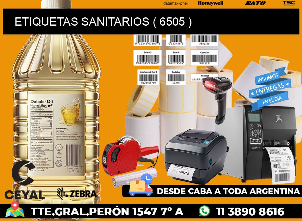 ETIQUETAS SANITARIOS ( 6505 )