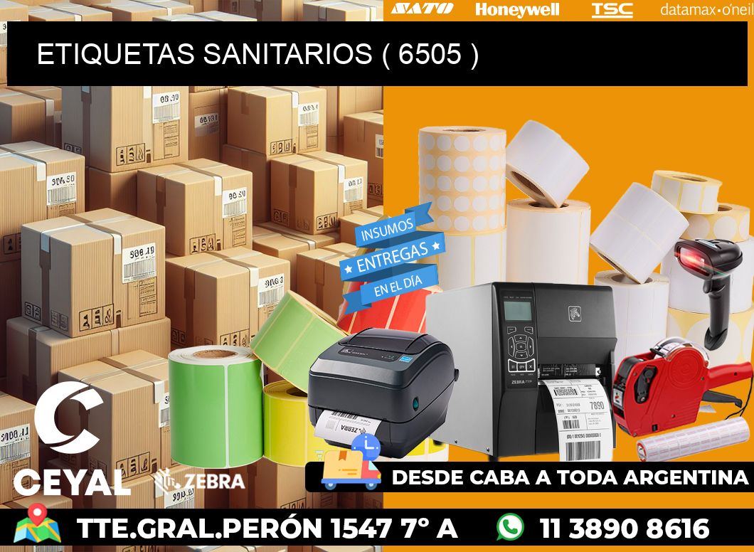 ETIQUETAS SANITARIOS ( 6505 )