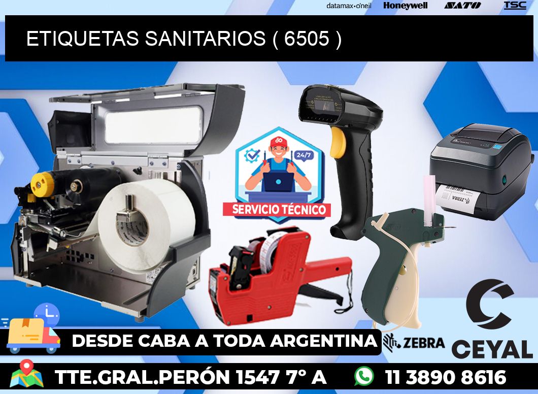 ETIQUETAS SANITARIOS ( 6505 )