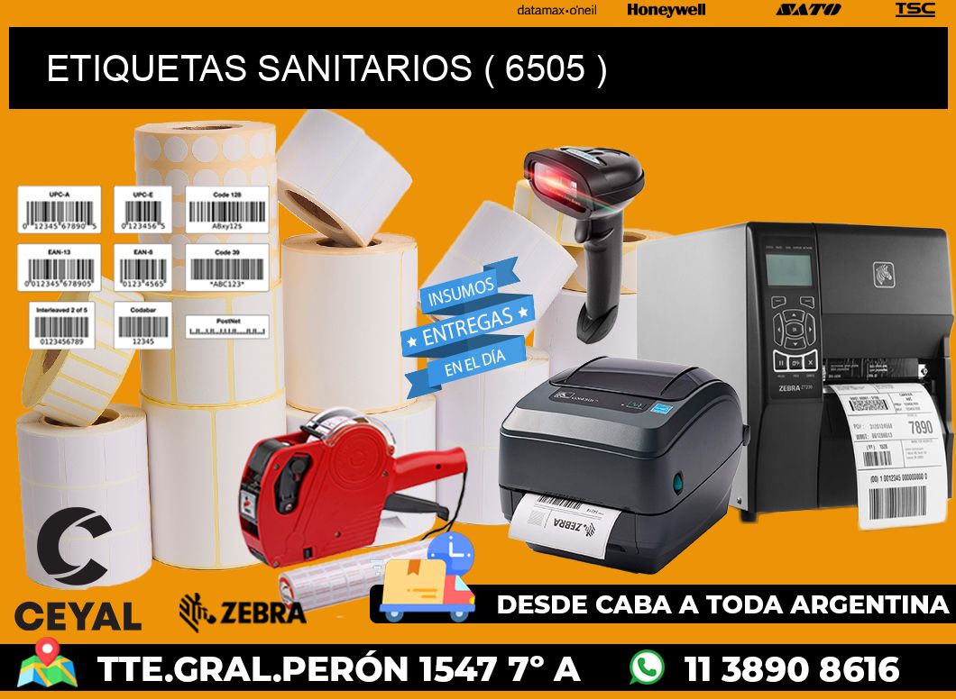 ETIQUETAS SANITARIOS ( 6505 )