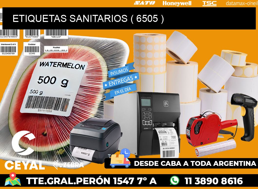 ETIQUETAS SANITARIOS ( 6505 )