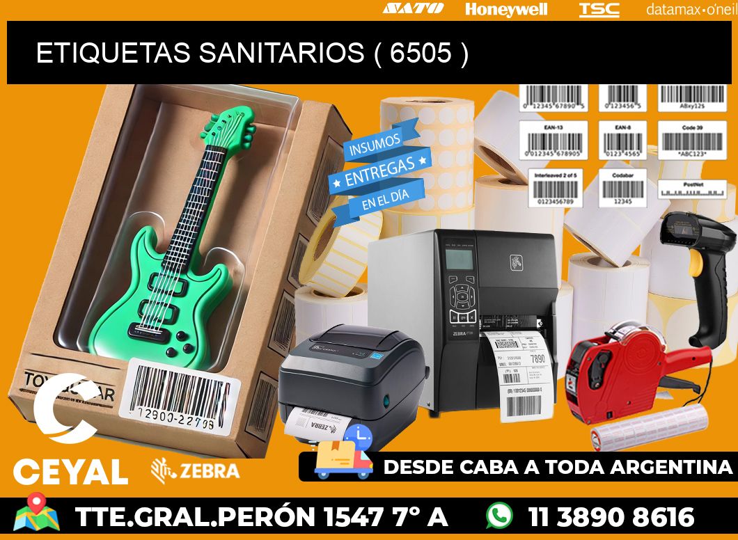 ETIQUETAS SANITARIOS ( 6505 )