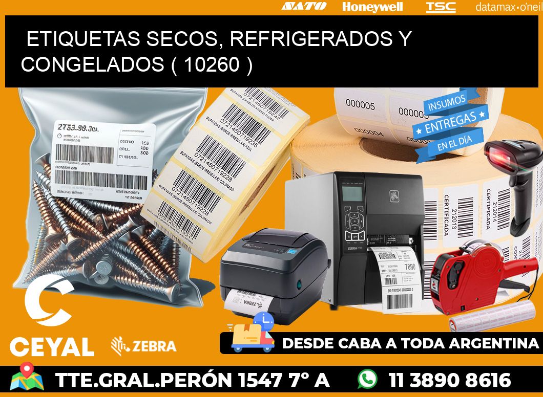 ETIQUETAS SECOS, REFRIGERADOS Y CONGELADOS ( 10260 )