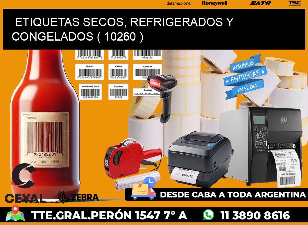 ETIQUETAS SECOS, REFRIGERADOS Y CONGELADOS ( 10260 )