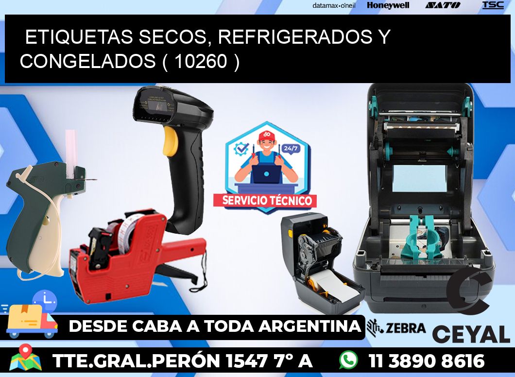 ETIQUETAS SECOS, REFRIGERADOS Y CONGELADOS ( 10260 )