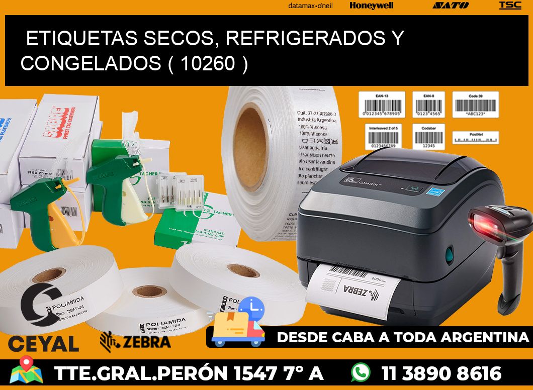 ETIQUETAS SECOS, REFRIGERADOS Y CONGELADOS ( 10260 )