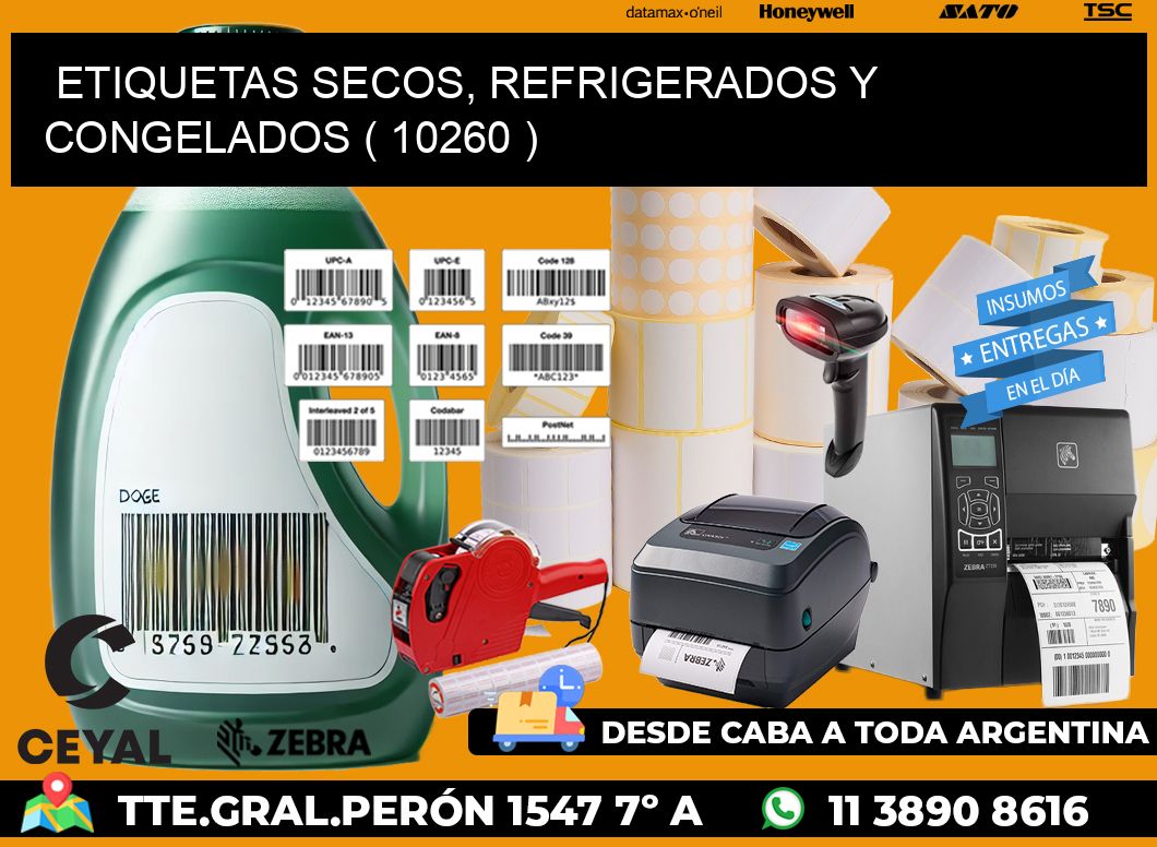 ETIQUETAS SECOS, REFRIGERADOS Y CONGELADOS ( 10260 )