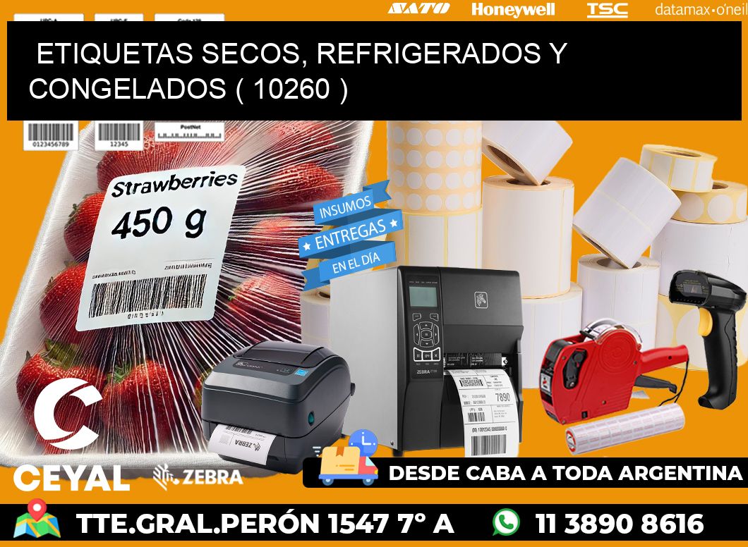 ETIQUETAS SECOS, REFRIGERADOS Y CONGELADOS ( 10260 )