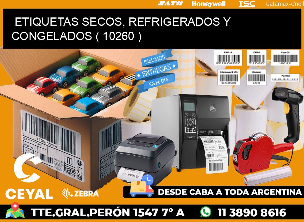 ETIQUETAS SECOS, REFRIGERADOS Y CONGELADOS ( 10260 )