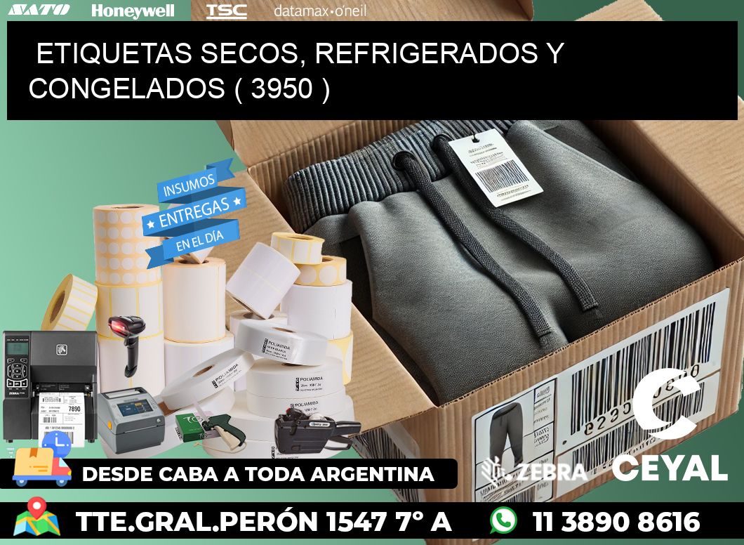 ETIQUETAS SECOS, REFRIGERADOS Y CONGELADOS ( 3950 )