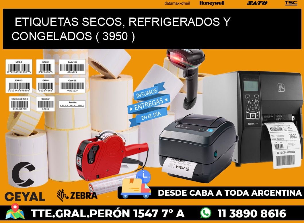 ETIQUETAS SECOS, REFRIGERADOS Y CONGELADOS ( 3950 )