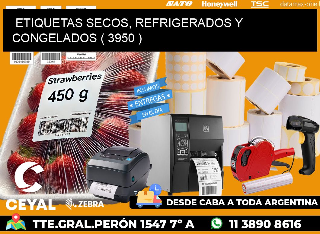 ETIQUETAS SECOS, REFRIGERADOS Y CONGELADOS ( 3950 )