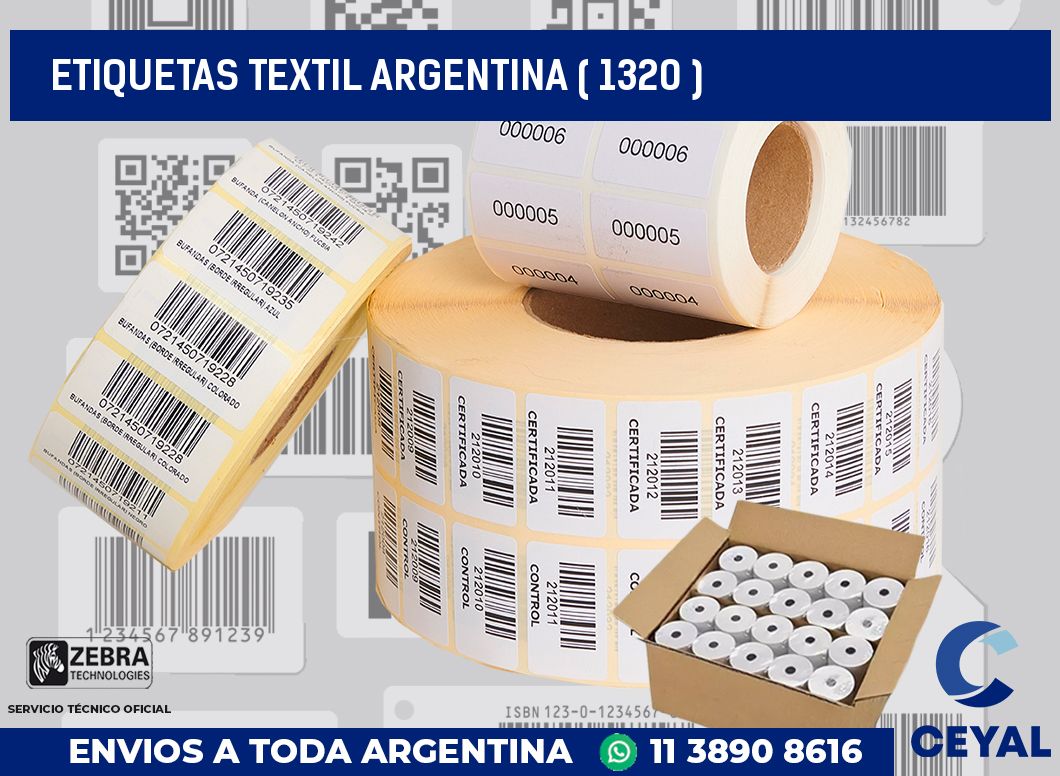 ETIQUETAS TEXTIL ARGENTINA ( 1320 )