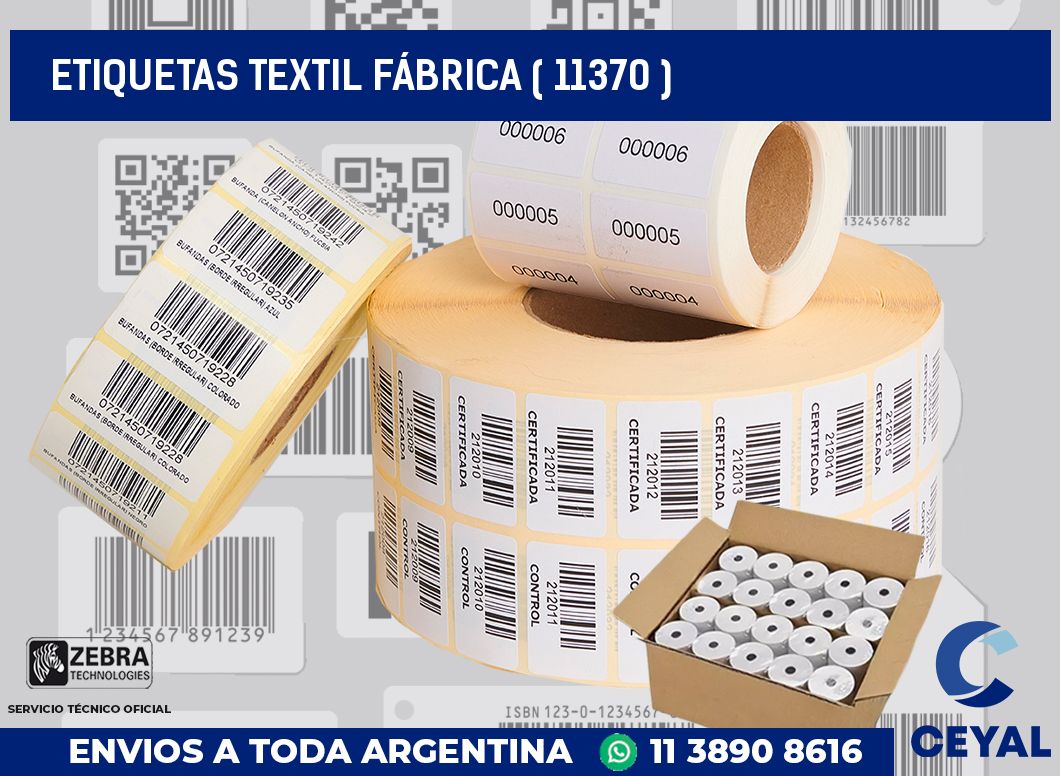 ETIQUETAS TEXTIL FÁBRICA ( 11370 )