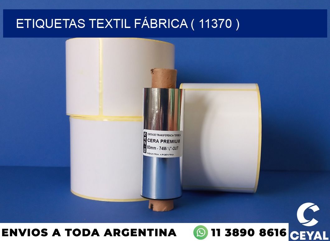 ETIQUETAS TEXTIL FÁBRICA ( 11370 )