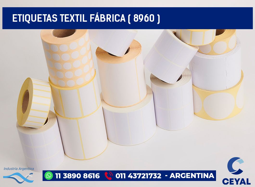 ETIQUETAS TEXTIL FÁBRICA ( 8960 )