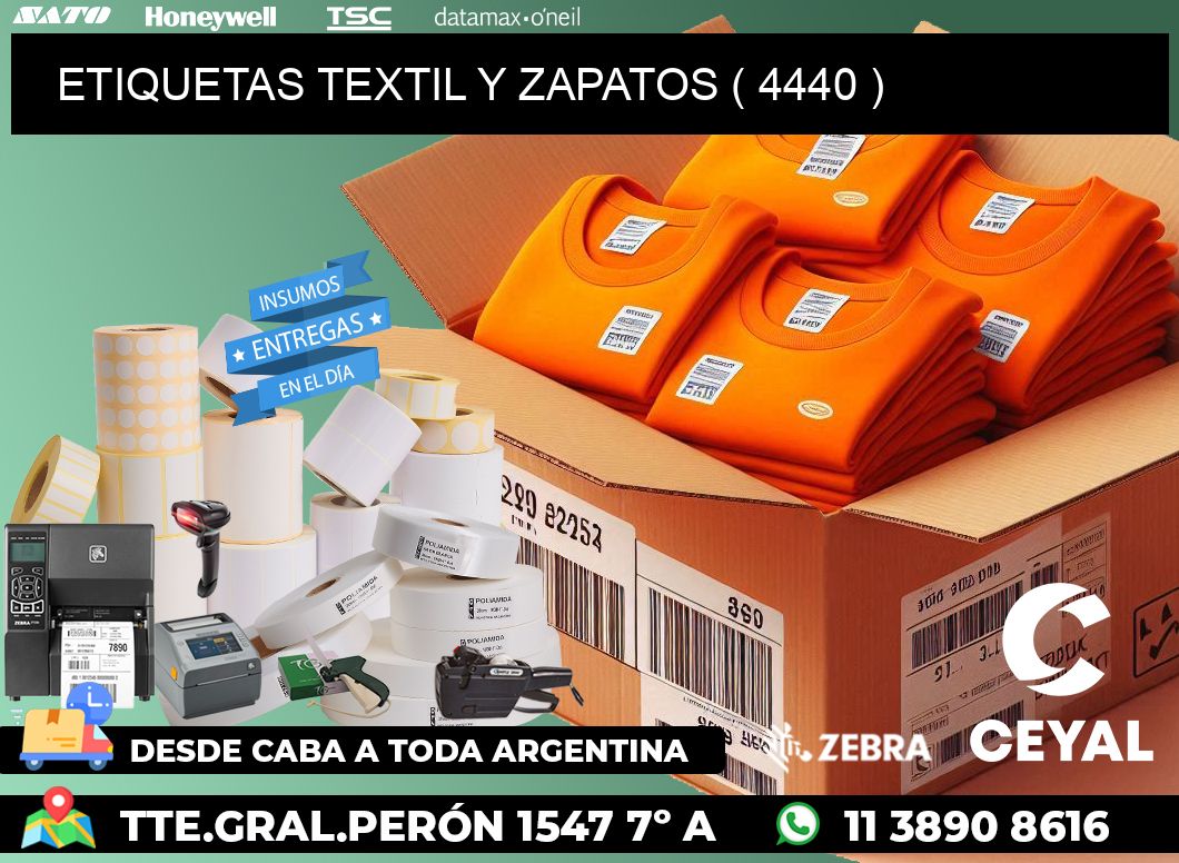 ETIQUETAS TEXTIL Y ZAPATOS ( 4440 )