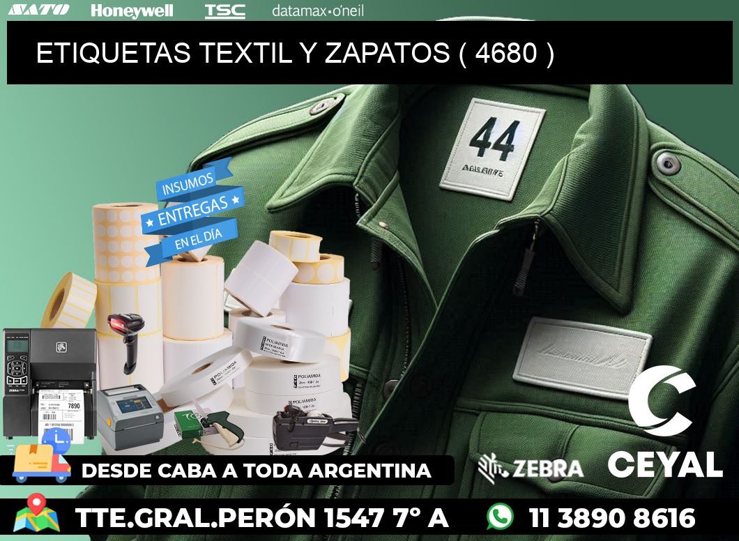 ETIQUETAS TEXTIL Y ZAPATOS ( 4680 )