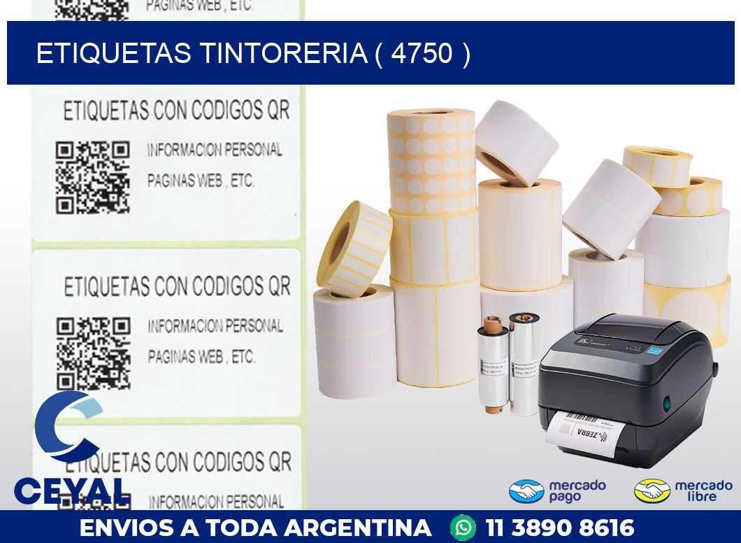 ETIQUETAS TINTORERIA ( 4750 )