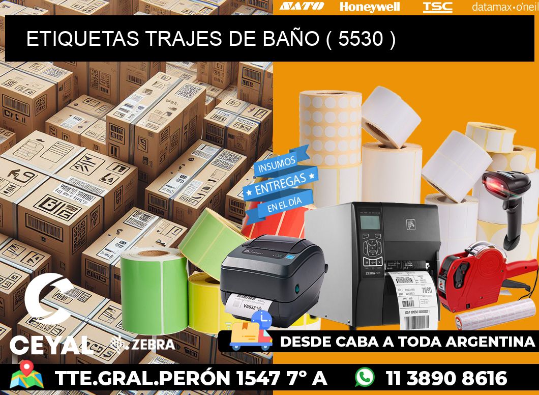 ETIQUETAS TRAJES DE BAÑO ( 5530 )