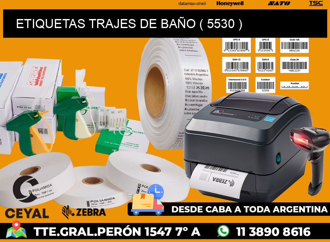 ETIQUETAS TRAJES DE BAÑO ( 5530 )