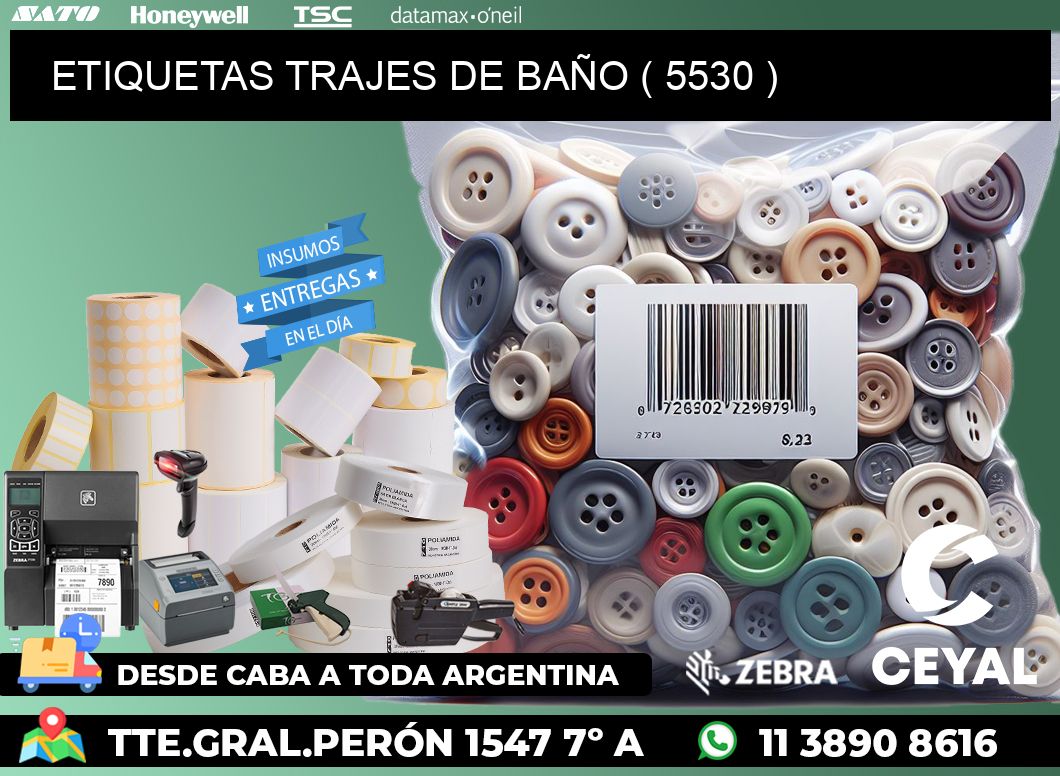 ETIQUETAS TRAJES DE BAÑO ( 5530 )