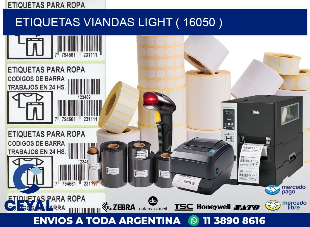 ETIQUETAS VIANDAS LIGHT ( 16050 )