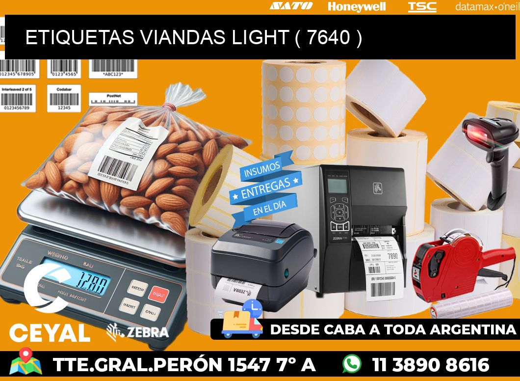 ETIQUETAS VIANDAS LIGHT ( 7640 )