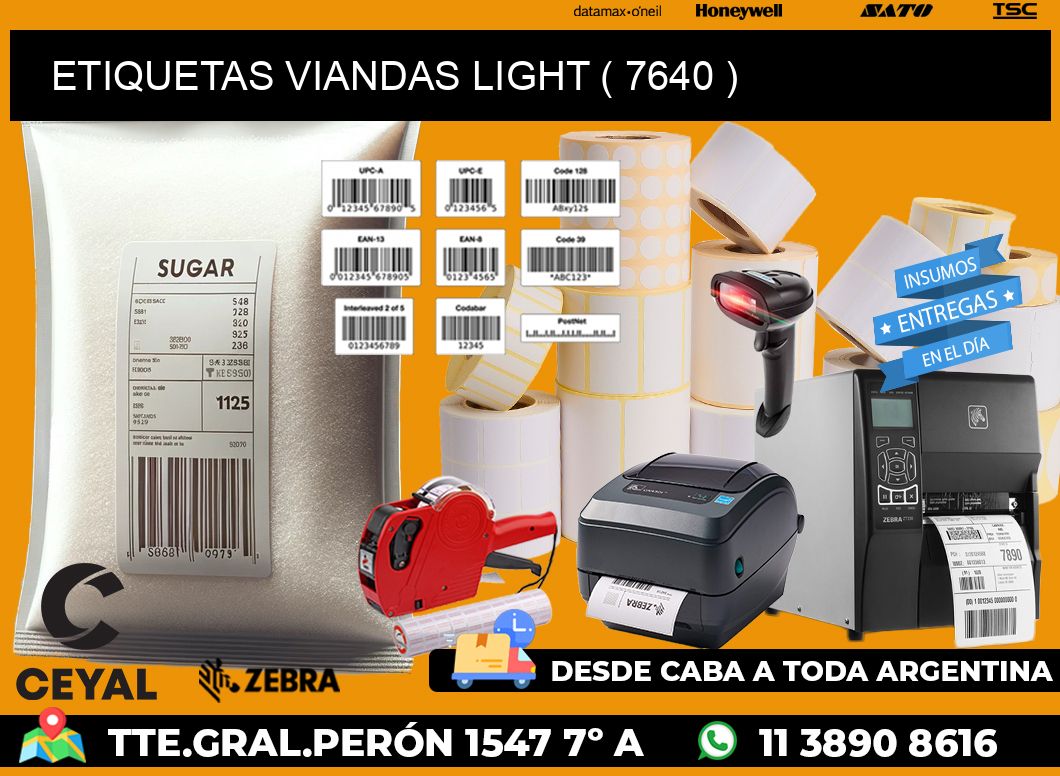 ETIQUETAS VIANDAS LIGHT ( 7640 )