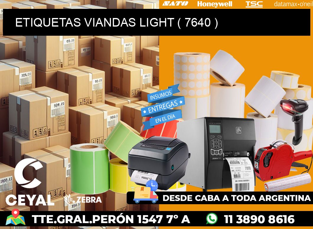 ETIQUETAS VIANDAS LIGHT ( 7640 )