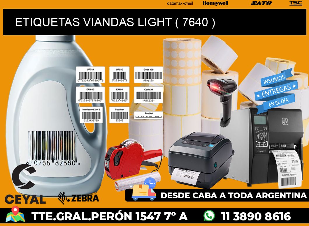 ETIQUETAS VIANDAS LIGHT ( 7640 )