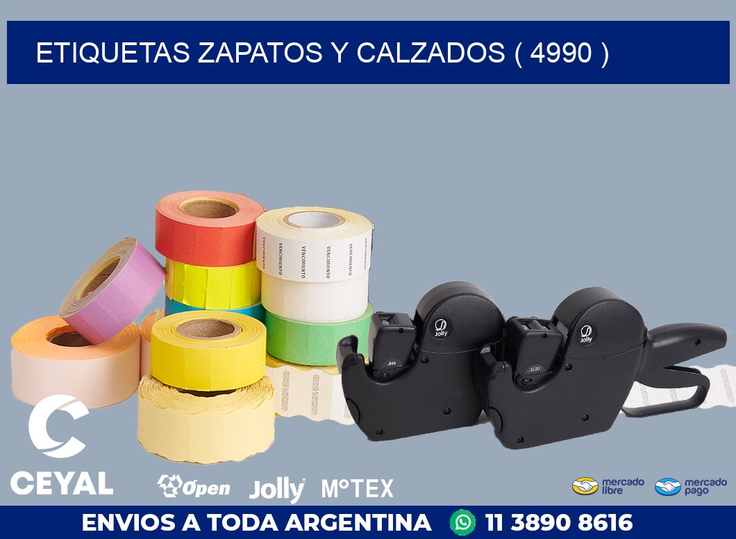 ETIQUETAS ZAPATOS Y CALZADOS ( 4990 )