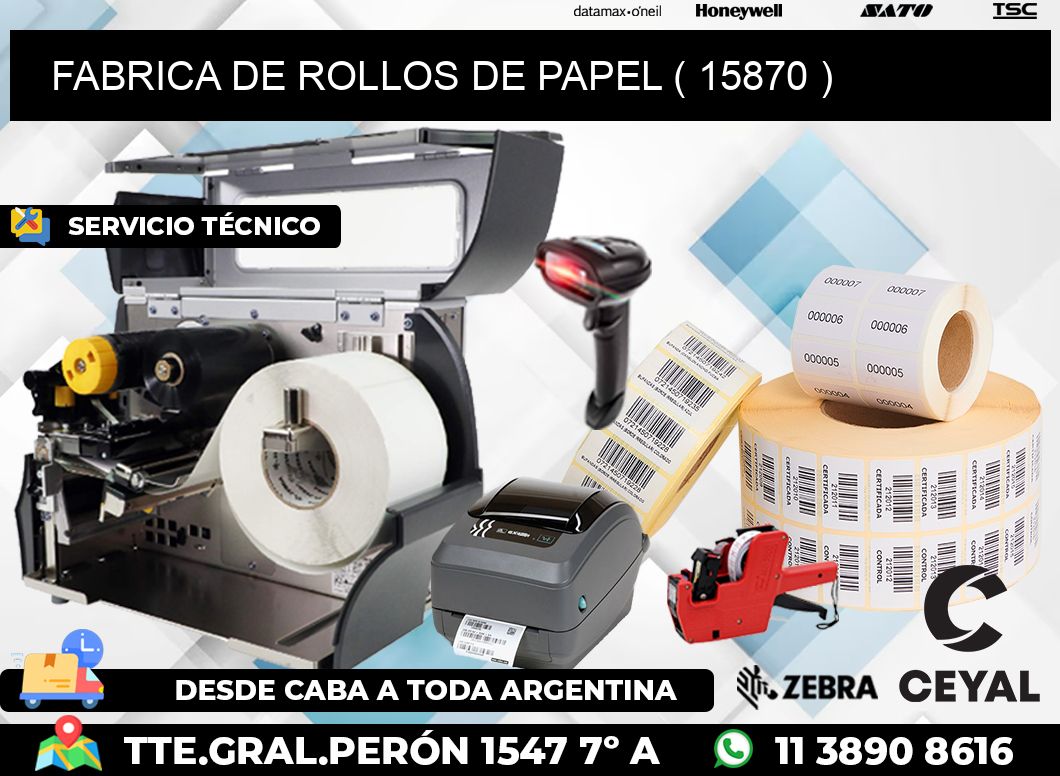 FABRICA DE ROLLOS DE PAPEL ( 15870 )