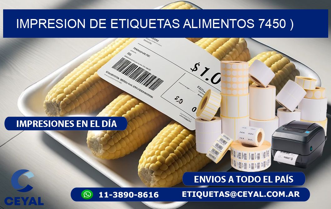 IMPRESION DE ETIQUETAS ALIMENTOS 7450 )