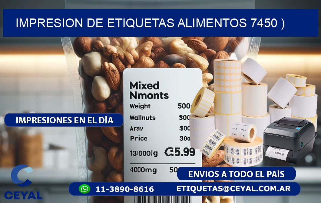 IMPRESION DE ETIQUETAS ALIMENTOS 7450 )