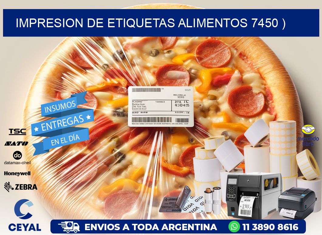 IMPRESION DE ETIQUETAS ALIMENTOS 7450 )