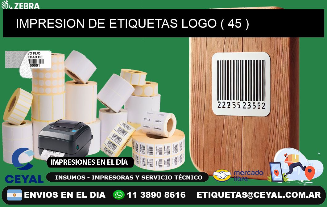 IMPRESION DE ETIQUETAS LOGO ( 45 )