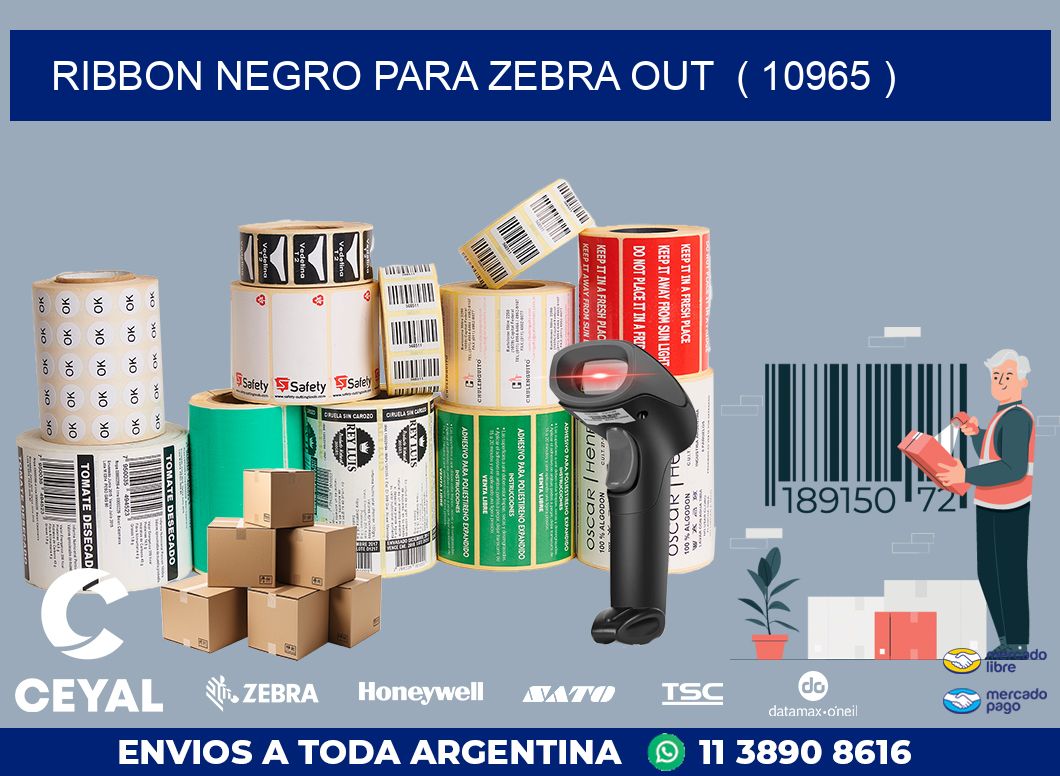 RIBBON NEGRO PARA ZEBRA OUT  ( 10965 )