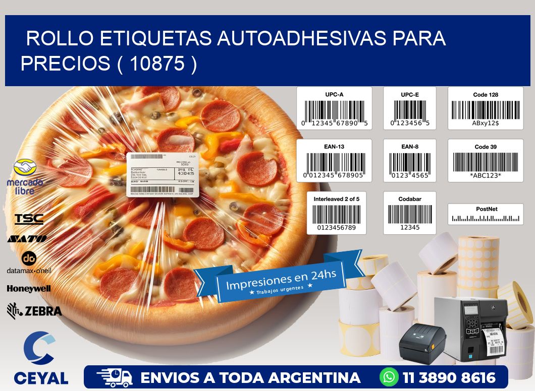 ROLLO ETIQUETAS AUTOADHESIVAS PARA PRECIOS ( 10875 )