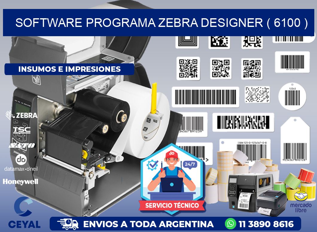 SOFTWARE PROGRAMA ZEBRA DESIGNER ( 6100 )